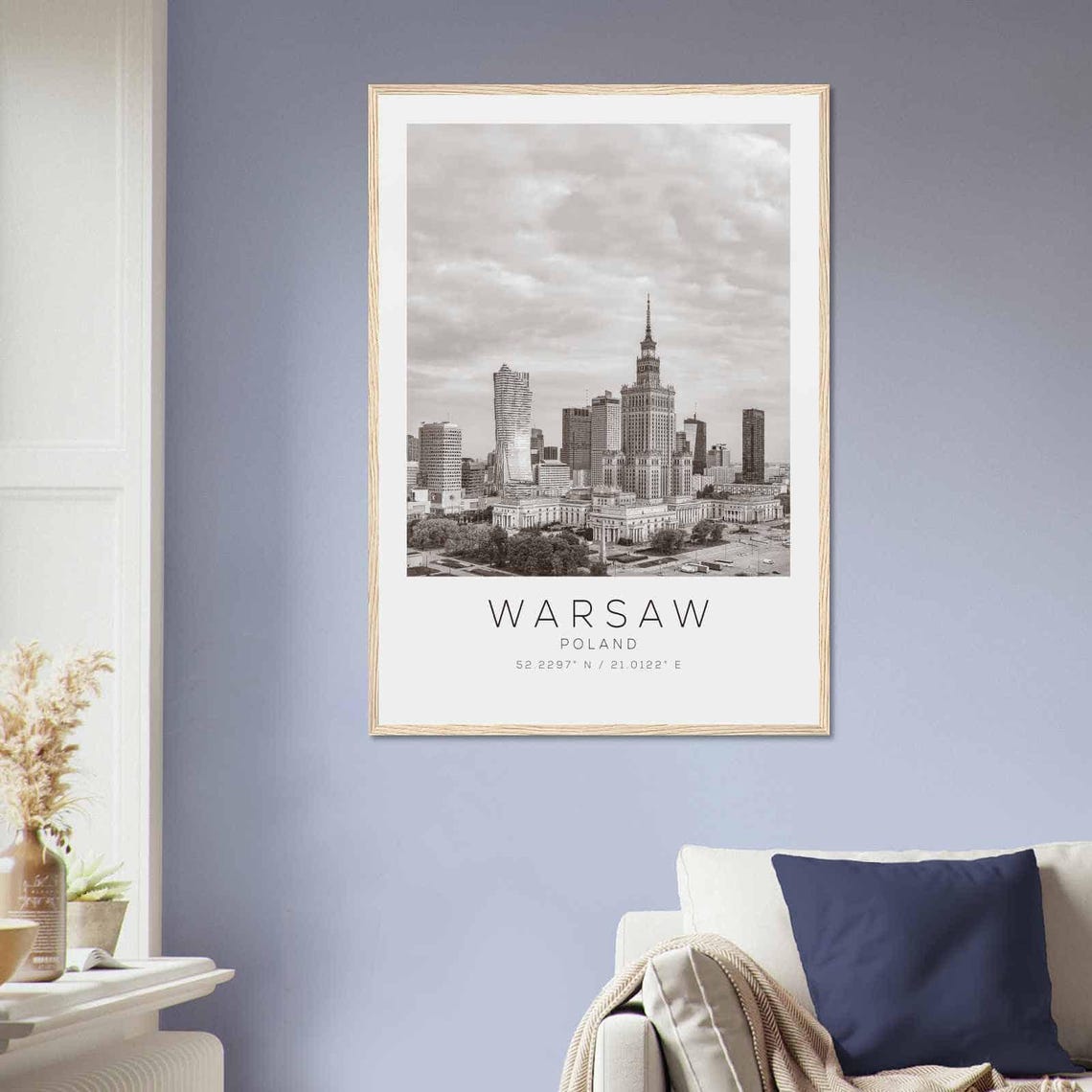 Warsaw Poland Travel Photo Poster Bw Warsaw Travel Print Minimalist Travel Poster Print3 - Image 2