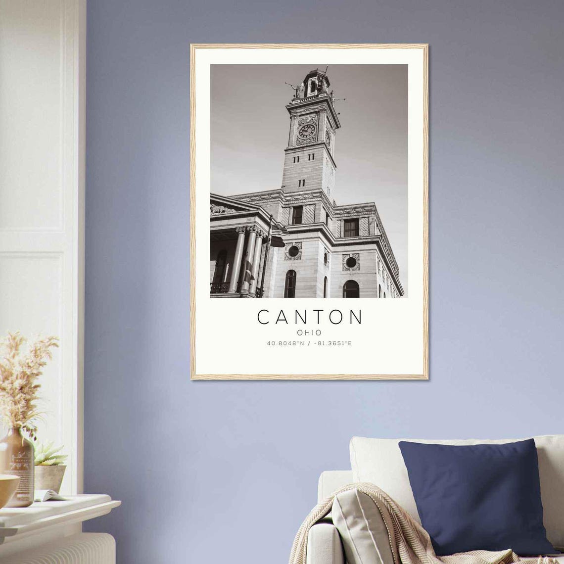 Canton Ohio Stark County Courthouse Clock Tower Photo Poster - Image 2
