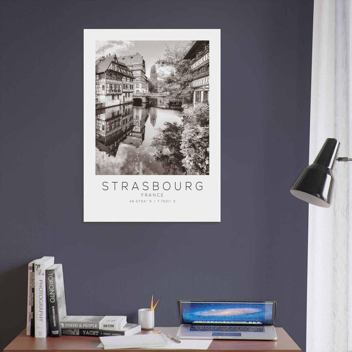 Strasbourg France Travel Photo Poster Bw Strasbourg Travel Print Minimalist Travel Poster Print - Image 3