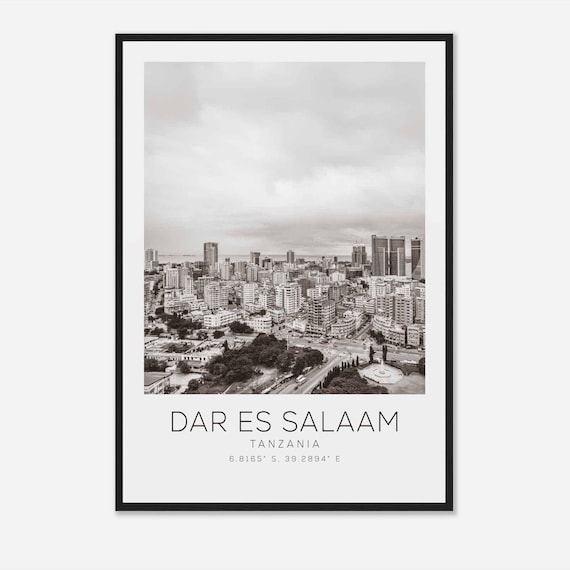 Dar Es Salaam Tanzania Minimalist Travel Poster Print