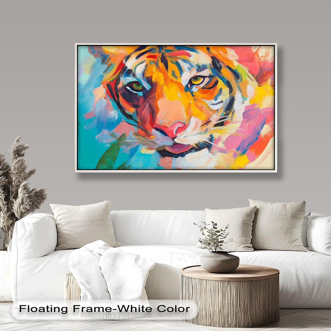 Colorful Tiger Face Art Print, Bold Jungle Animal - Image 5