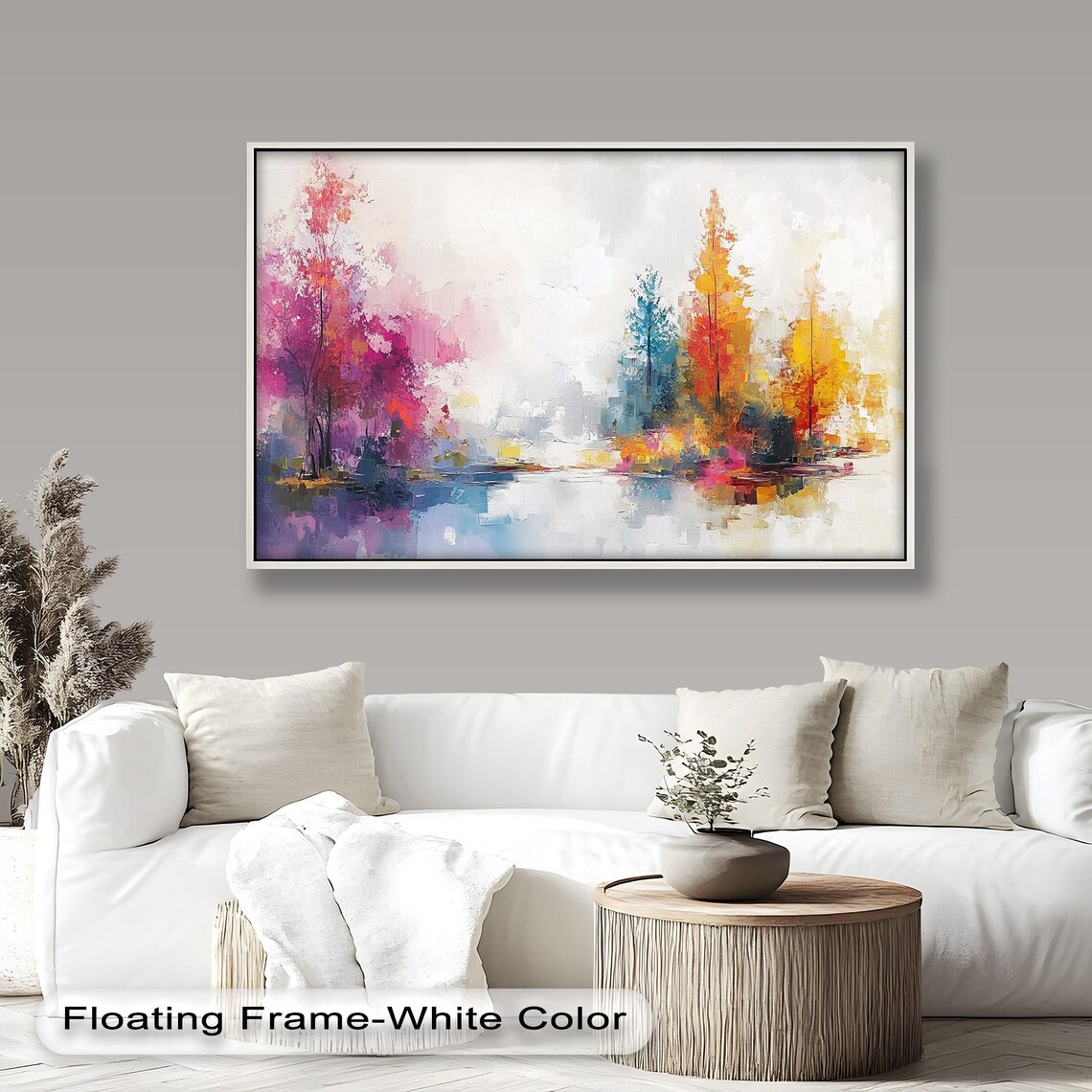 Colorful Autumn Tree Landscape, Scenic Nature Print - Image 5