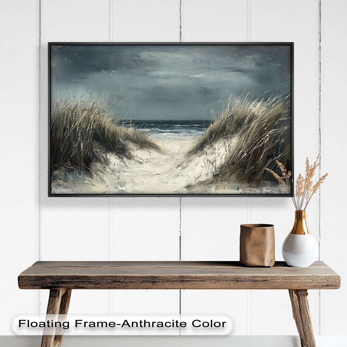 Coastal Beach Path, Ocean Landscape Art Print - Image 3