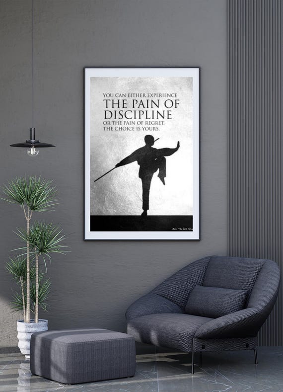 Two Pains Inspirational Wall Art Home Or Office Decor Spiritual Motivational Martial Artwork