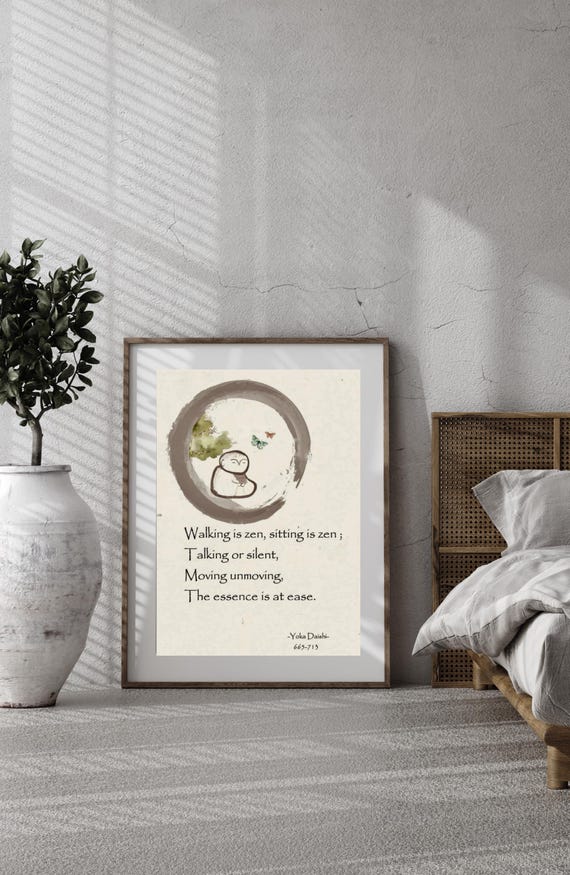 The Essence Zen Art Japanese Minimalist Decor Buddhist Poster Home Or Office