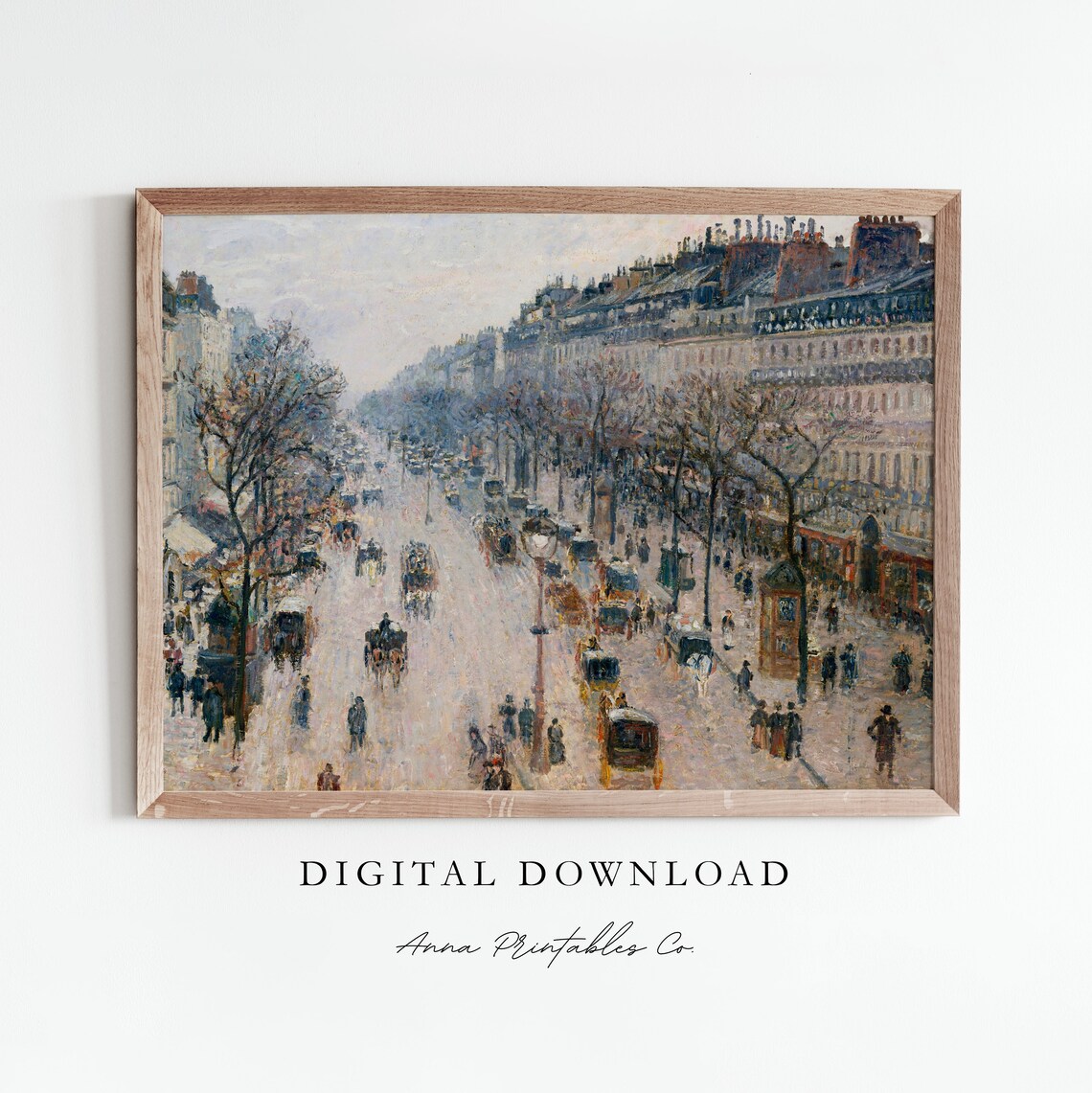 Pissarro Boulevard Montmartre Winter Paris Street Painting Poster