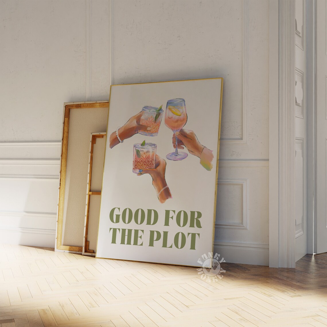 Good For The Plot Cocktail Bar Cart Art Print