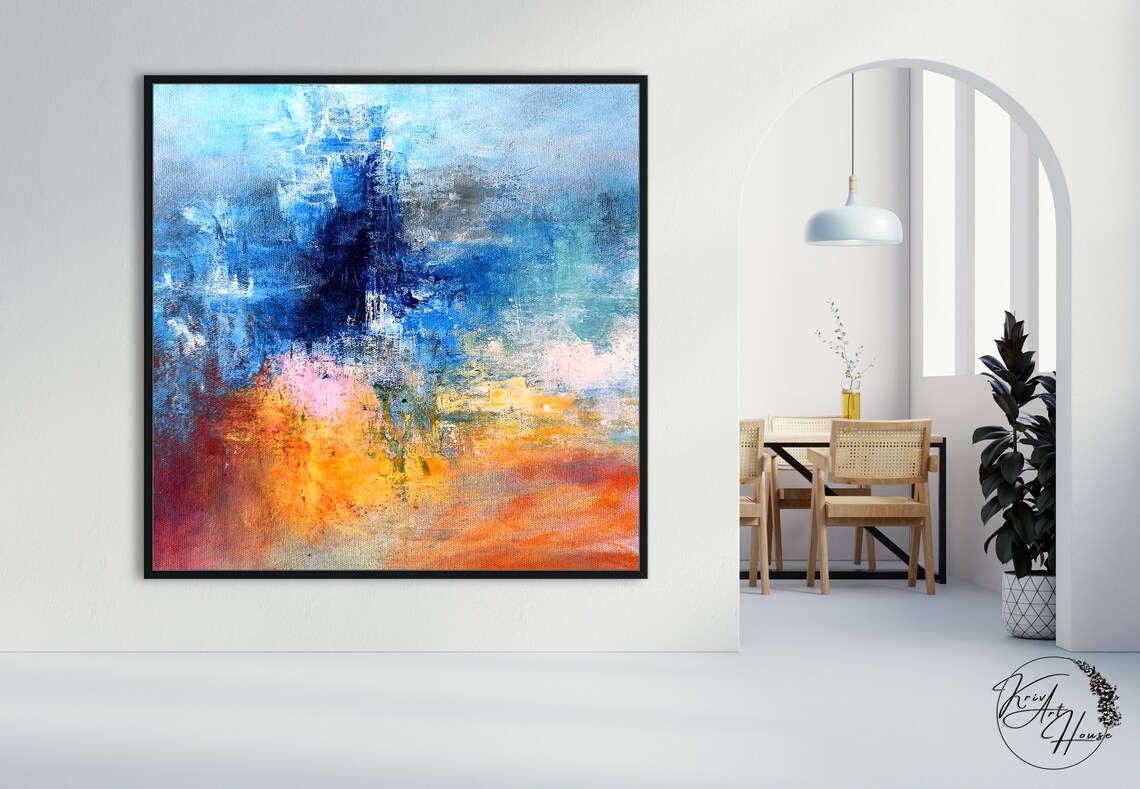 Colorful Abstract Art Print, Oversized Wall Art - Image 3
