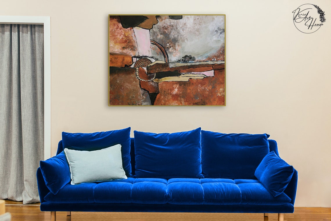 Terracotta Rust Abstract Arch Spiral Warm Tones Wall Art Print - Image 2