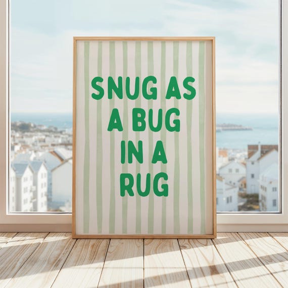 Snug As A Bug In Rug Nursery Decor Art Print