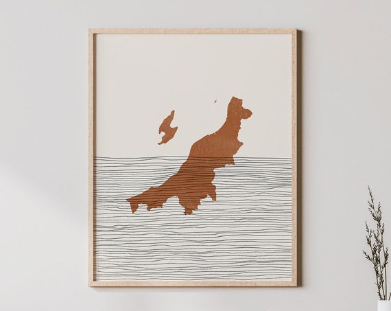 Niigata Japan Print Boho Wall Art Travel Poster Prefecture Map Silhouette Japanese