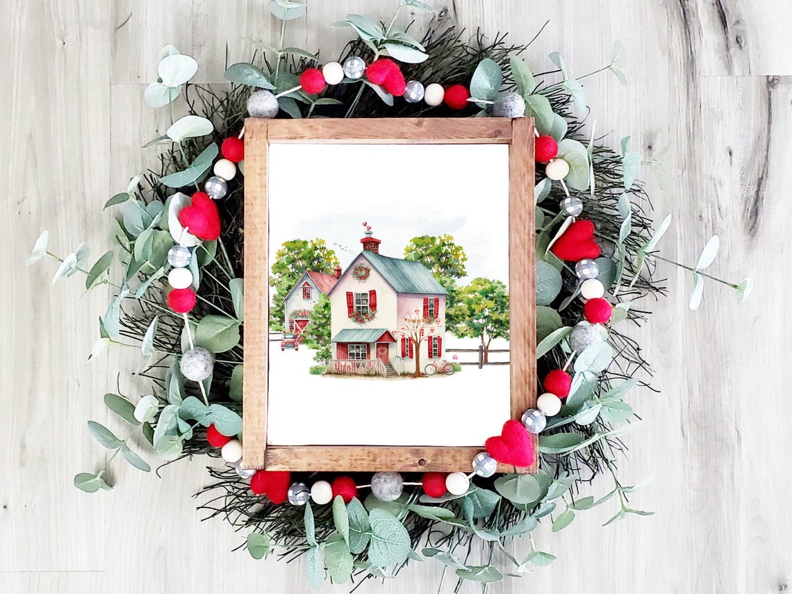 Valentine Farm Wall Art Country Decor 5x7 8x10 85x11 11x14 16x20 Farmhouse Sign Home Wall Art Diy Holiday Decor Valentine Sign - Image 9