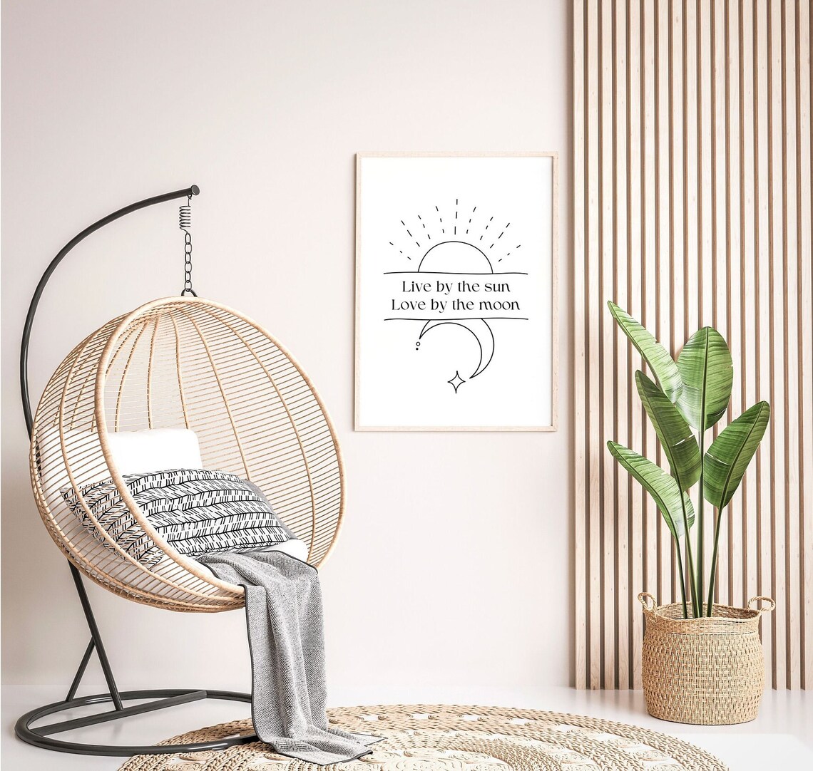 Live By The Sun Love By The Moon Quote Print - Image 2