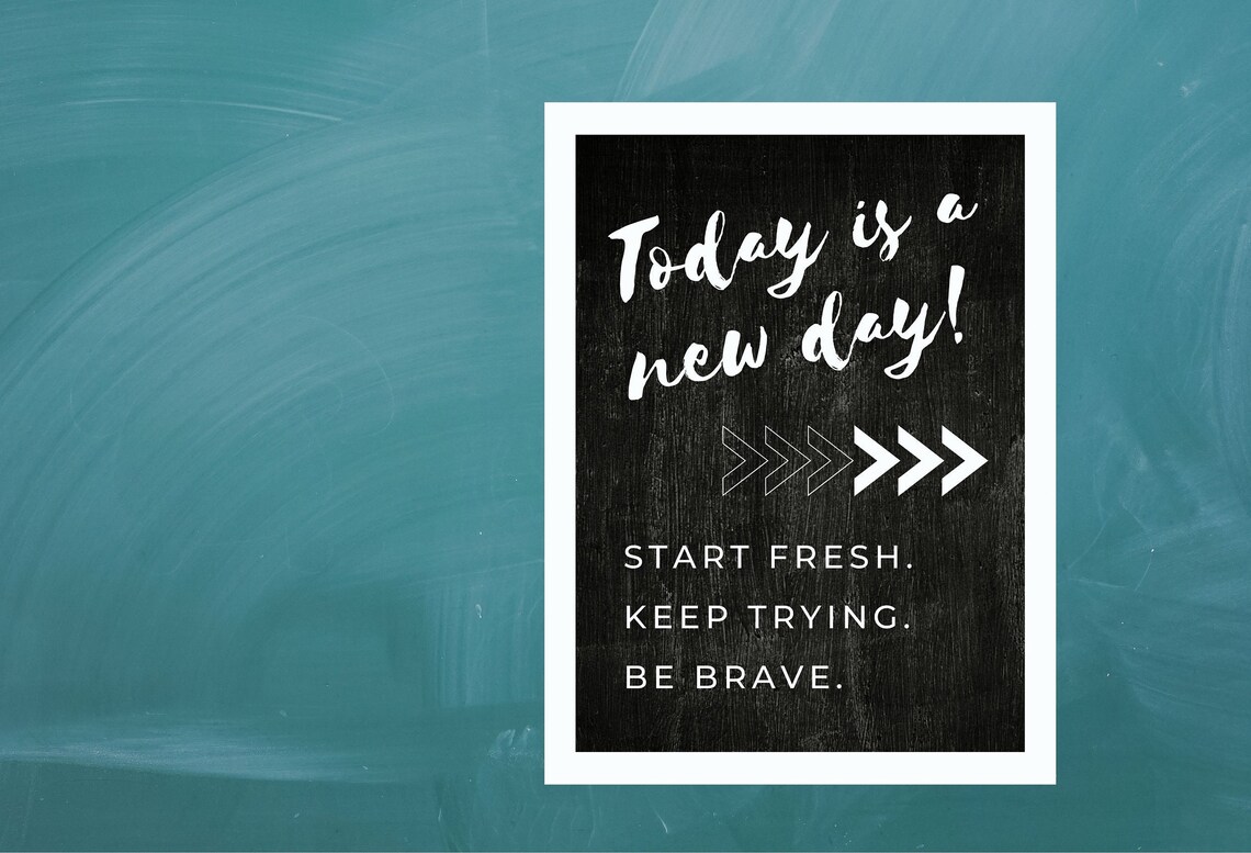 Today Is A New Day Motivation Classroom Poster - Image 3