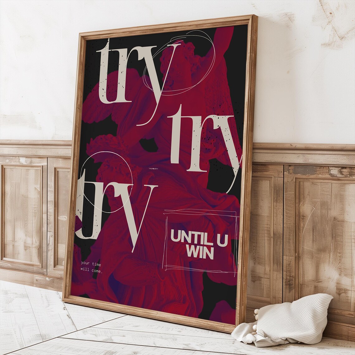 Happy Yes I Am Maximalist Quote Poster Black Pink Risograph Food Art - Image 3
