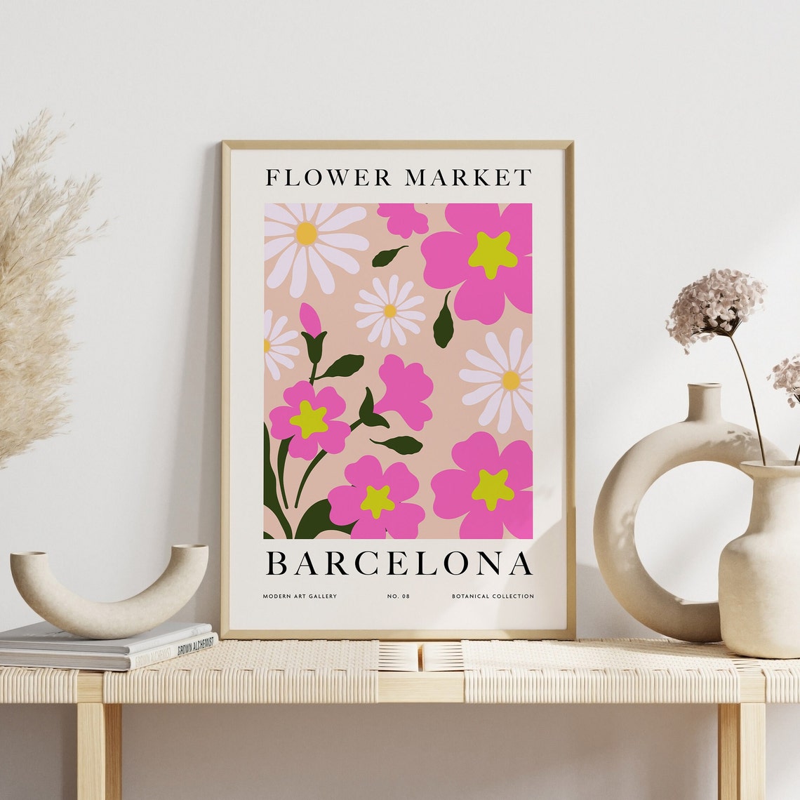 Flower Market Barcelona Art Print, Botanical Decor - Image 2