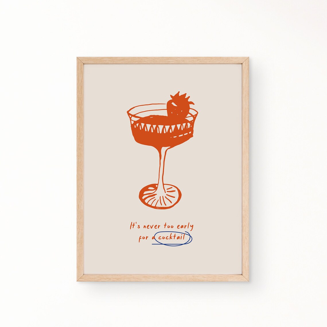 Cocktail Bar Cosmo Art Print, Vintage Kitchen Decor - Image 3