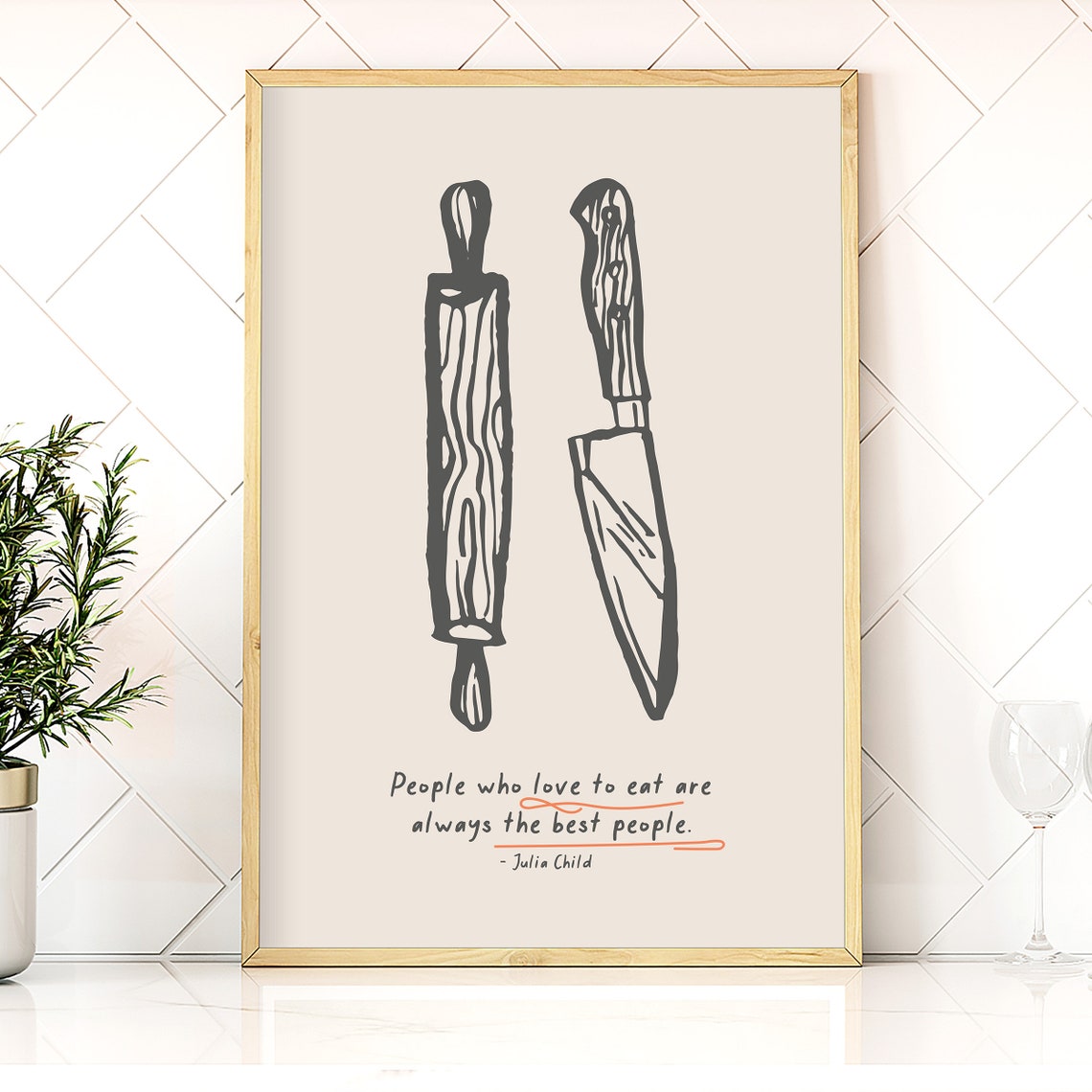 Kitchen Utensils Vintage Food Poster, Modern Style - Image 4