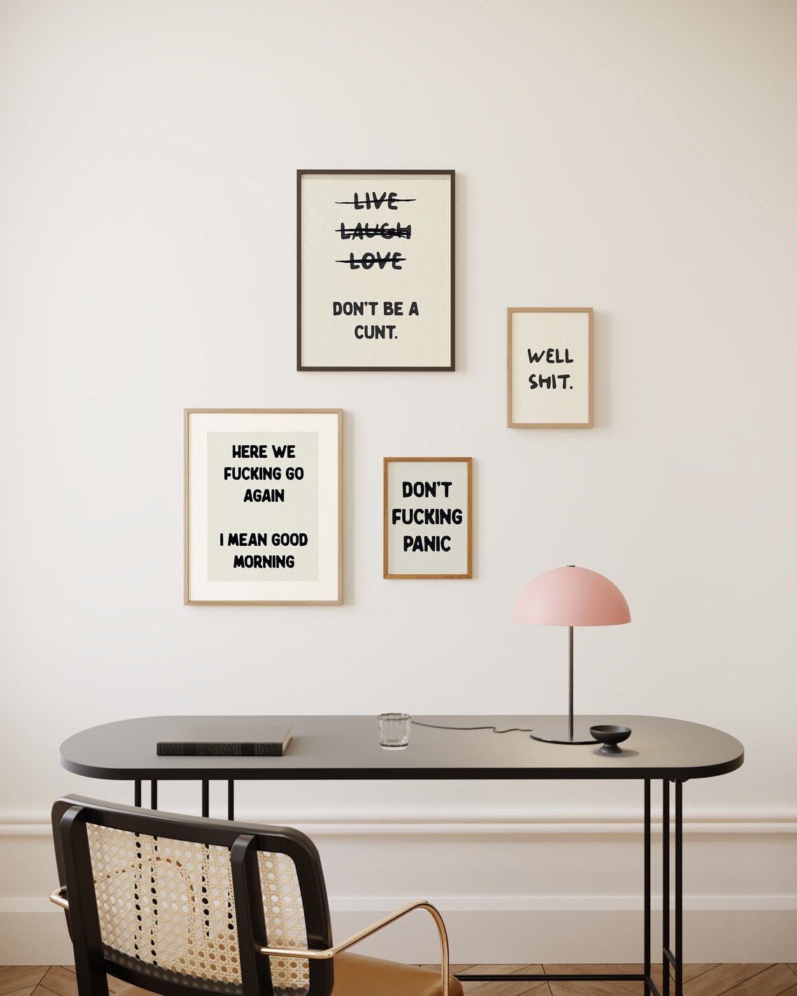 Live Laugh Love Rude Bathroom Wall Art Poster - Image 2