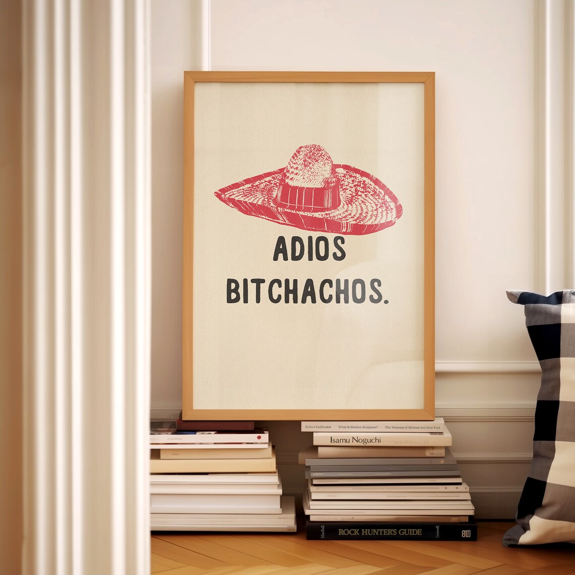 Adios Bitchachos Poster Red Sombrero Graphic Funny Goodbye Decor Gift - Image 4