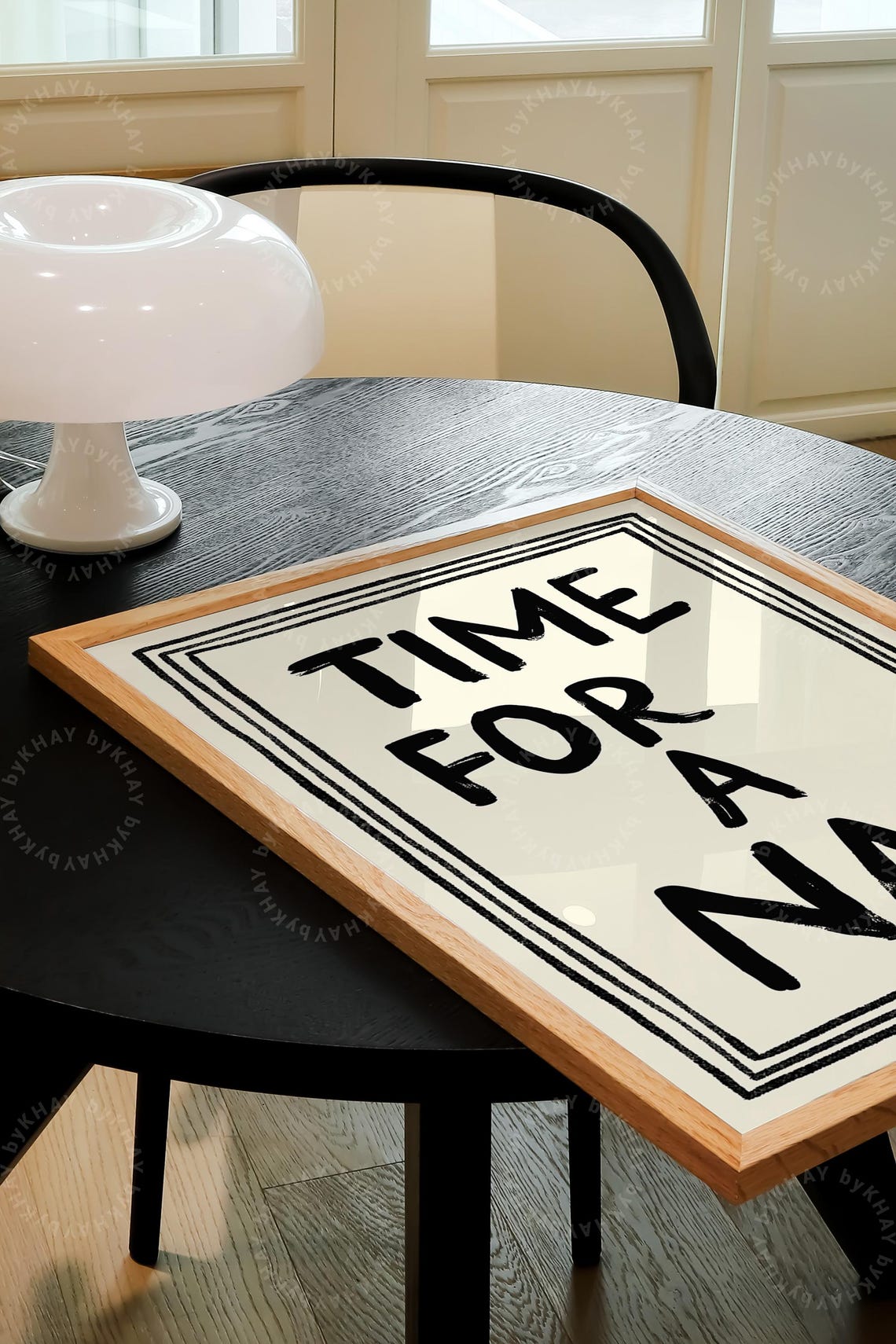 Time For A Nap Bold Hand Lettered Black Cozy Sketch Frame Poster - Image 3