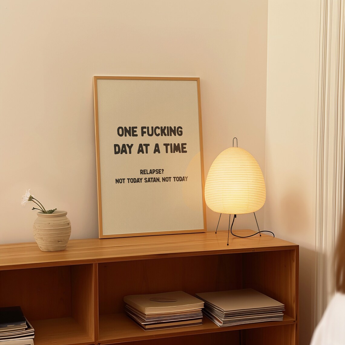 One Fucking Day At A Time Sobriety Art Print - Image 3