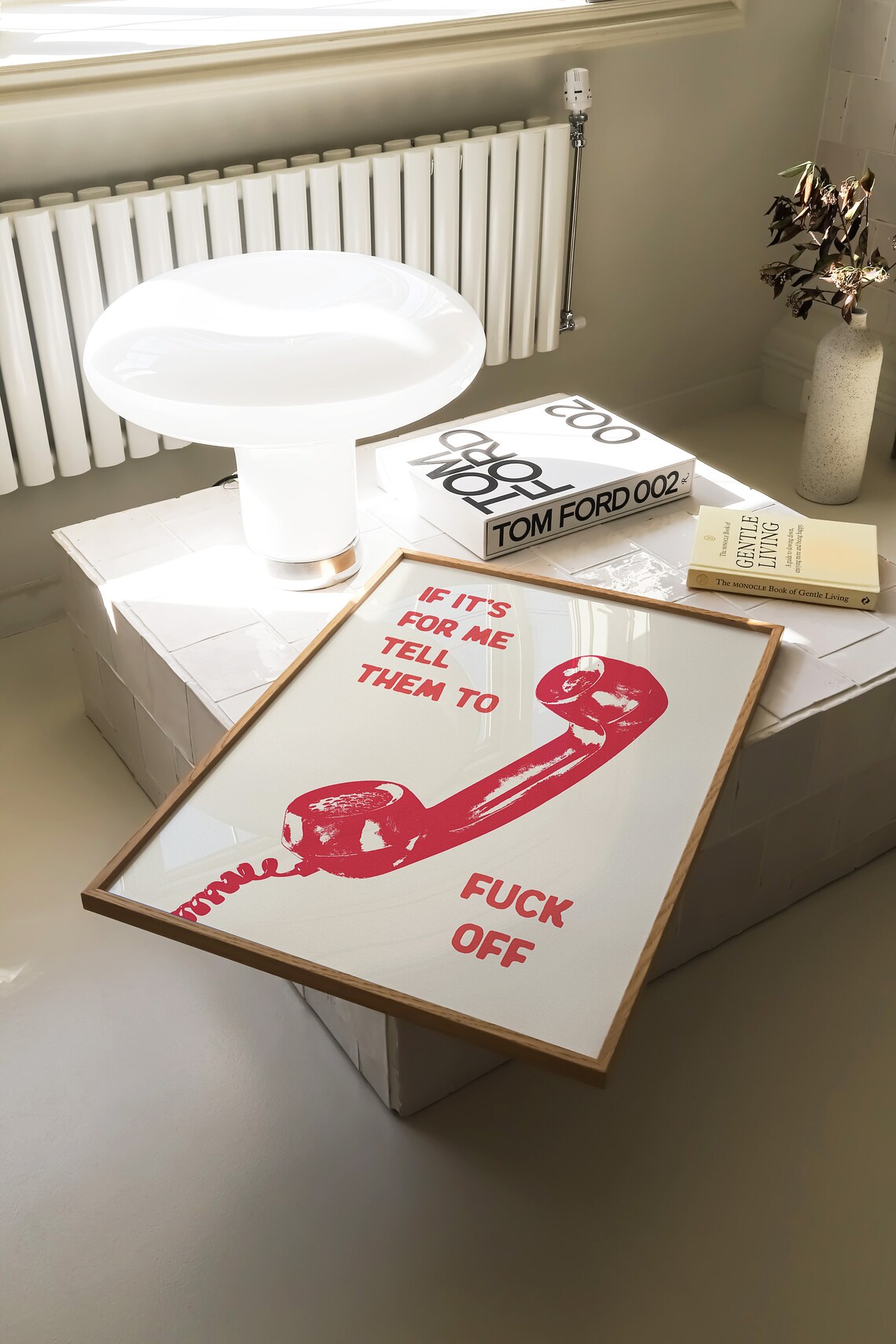 If Its For Me Tell Them To Fuck Off Poster Retro Red Telephone - Image 2
