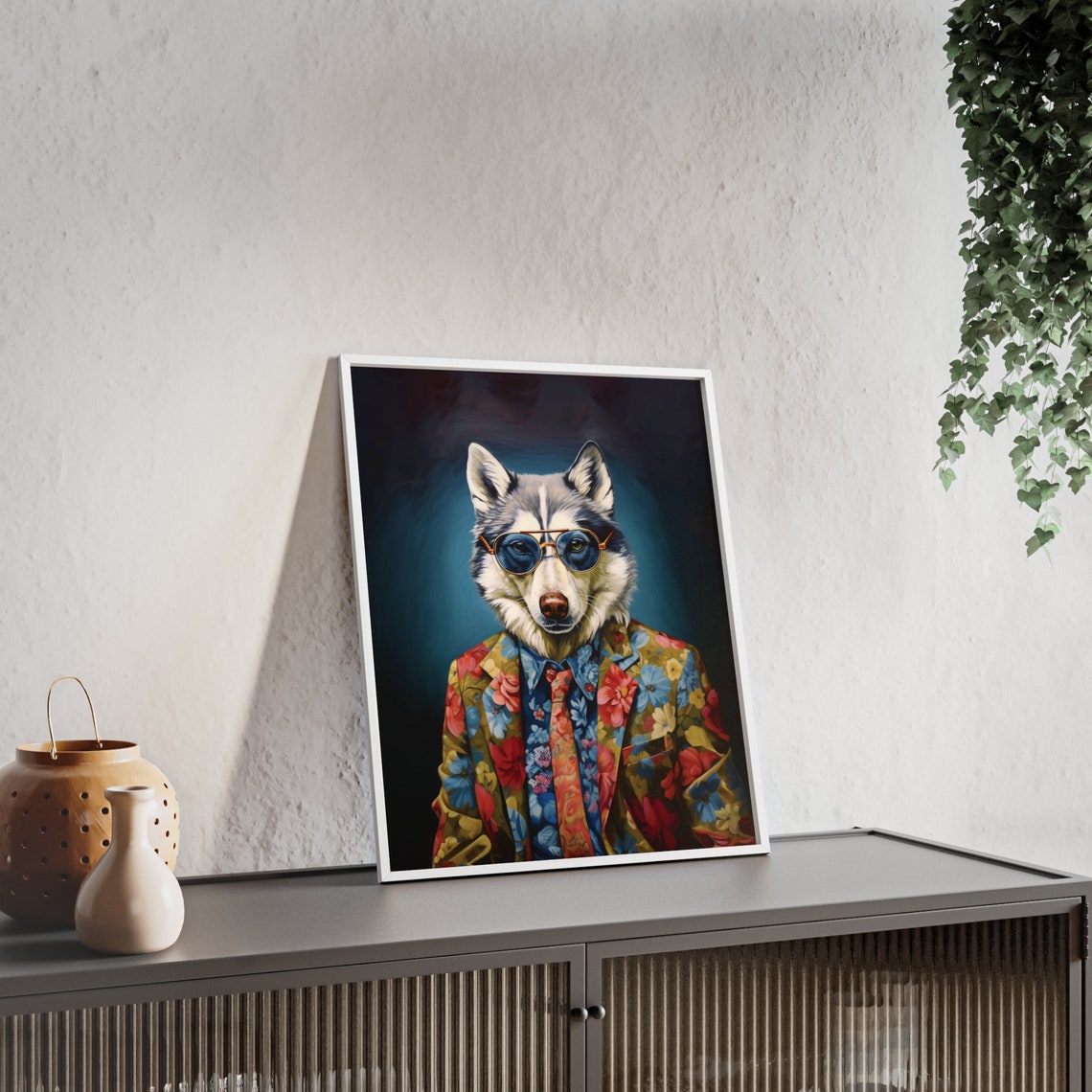 Husky Dog Art Husky Print Fashion Print Dog Portrait Fashion Art Animal Art Animal Painting Art Prints - Image 2