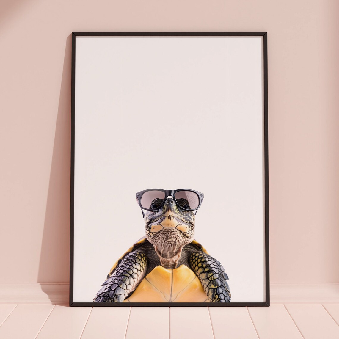 Turtle in Sunglasses Funny Animal Art Print - Image 3