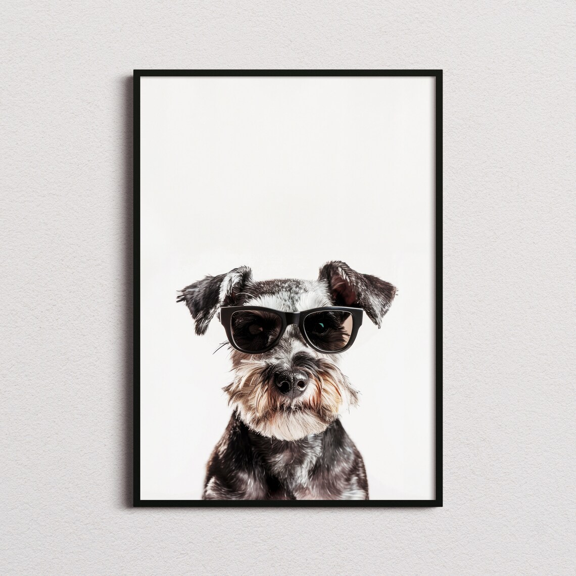 Schnauzer in Sunglasses Funny Dog Poster