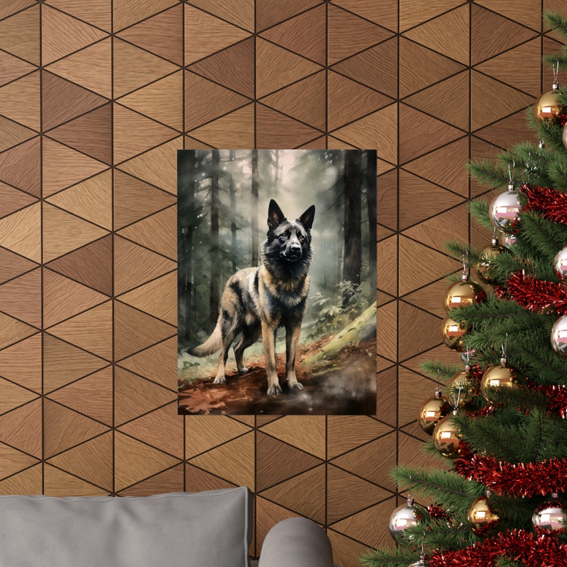 Norwegian Elkhound Dog Art Print Dog Wall Art Animal Art Print Animal Art Poster Dog Lover Gift Colorful Animal Wall Art Cool Dog Art - Image 3