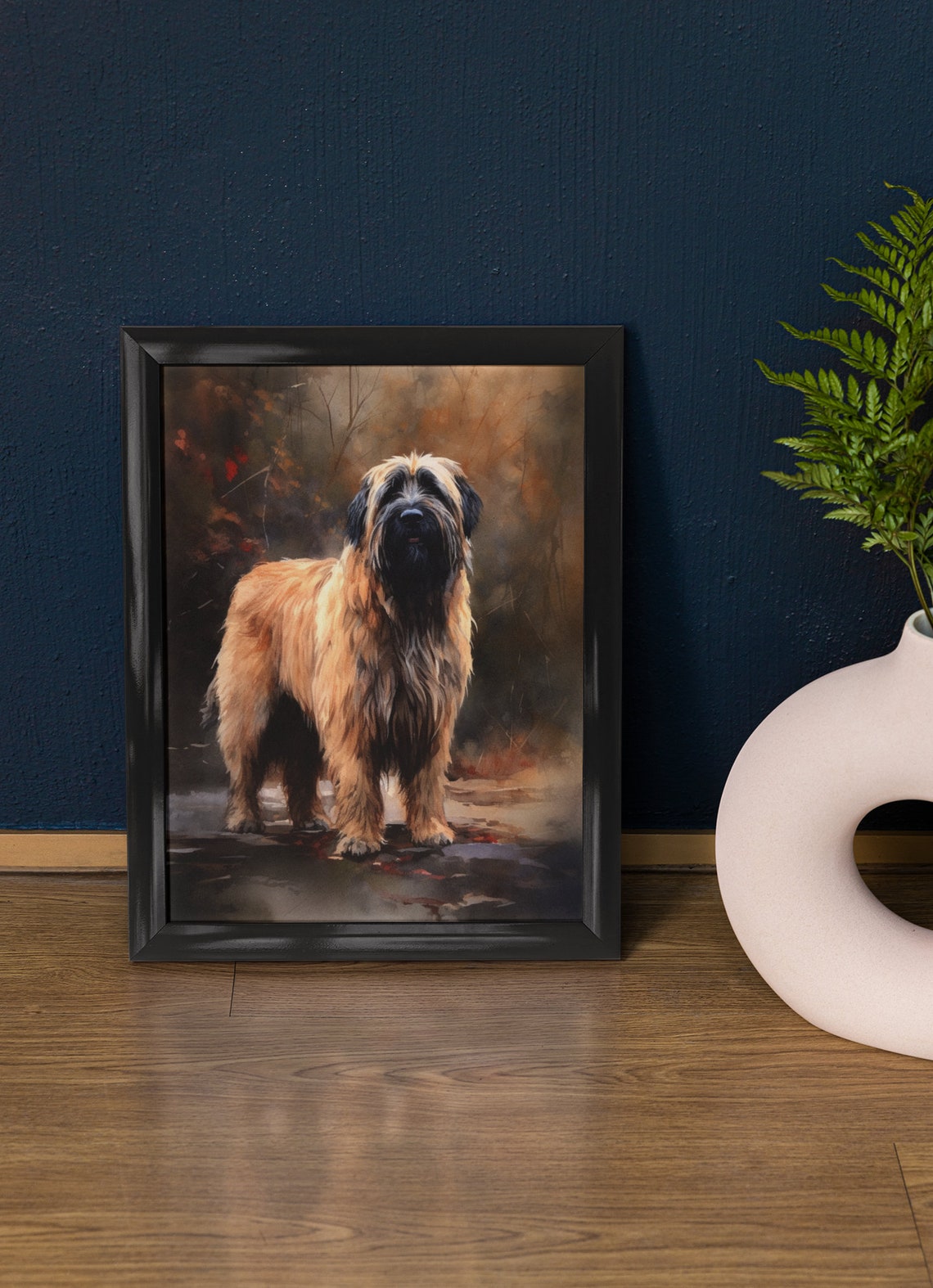 Briard Dog Art Print Dog Wall Art Animal Art Print Animal Art Poster Dog Lover Gift Colorful Animal Wall Art Cool Dog Art