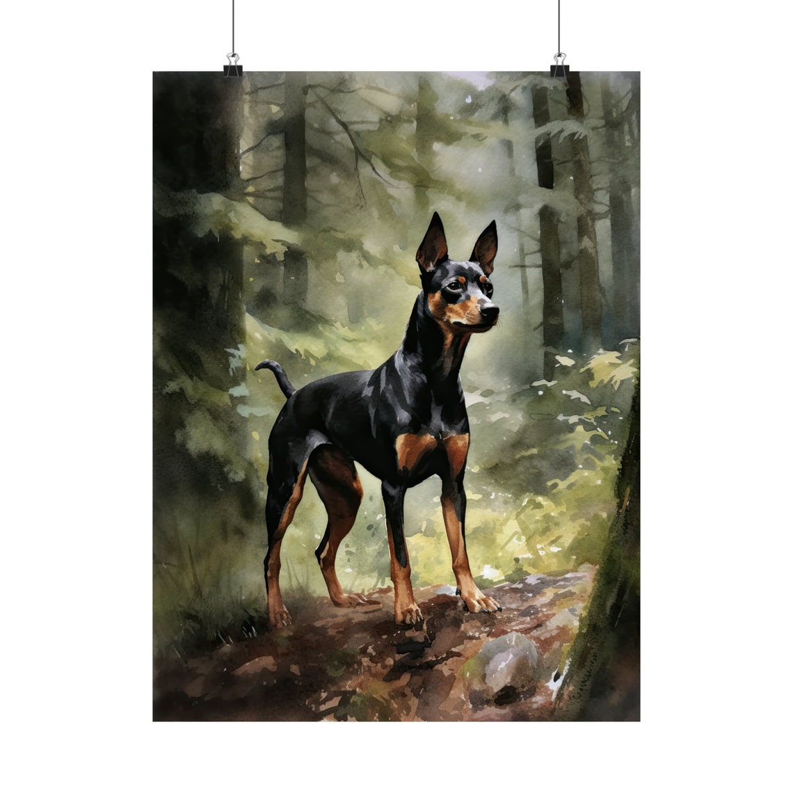 Manchester Terrier Dog Art Print Dog Wall Art Animal Art Print Animal Art Poster Dog Lover Gift Colorful Animal Wall Art Cool Dog Art - Image 5
