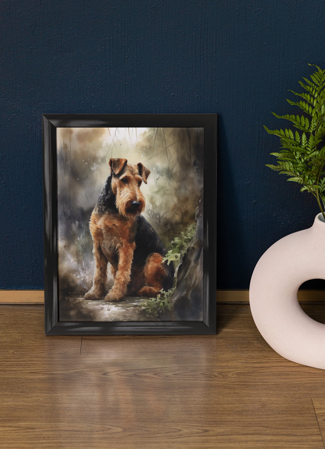 Airedale Terrier Dog Art Print Dog Wall Art Animal Art Print Animal Art Poster Dog Lover Gift Colorful Animal Wall Art Cool Dog Art