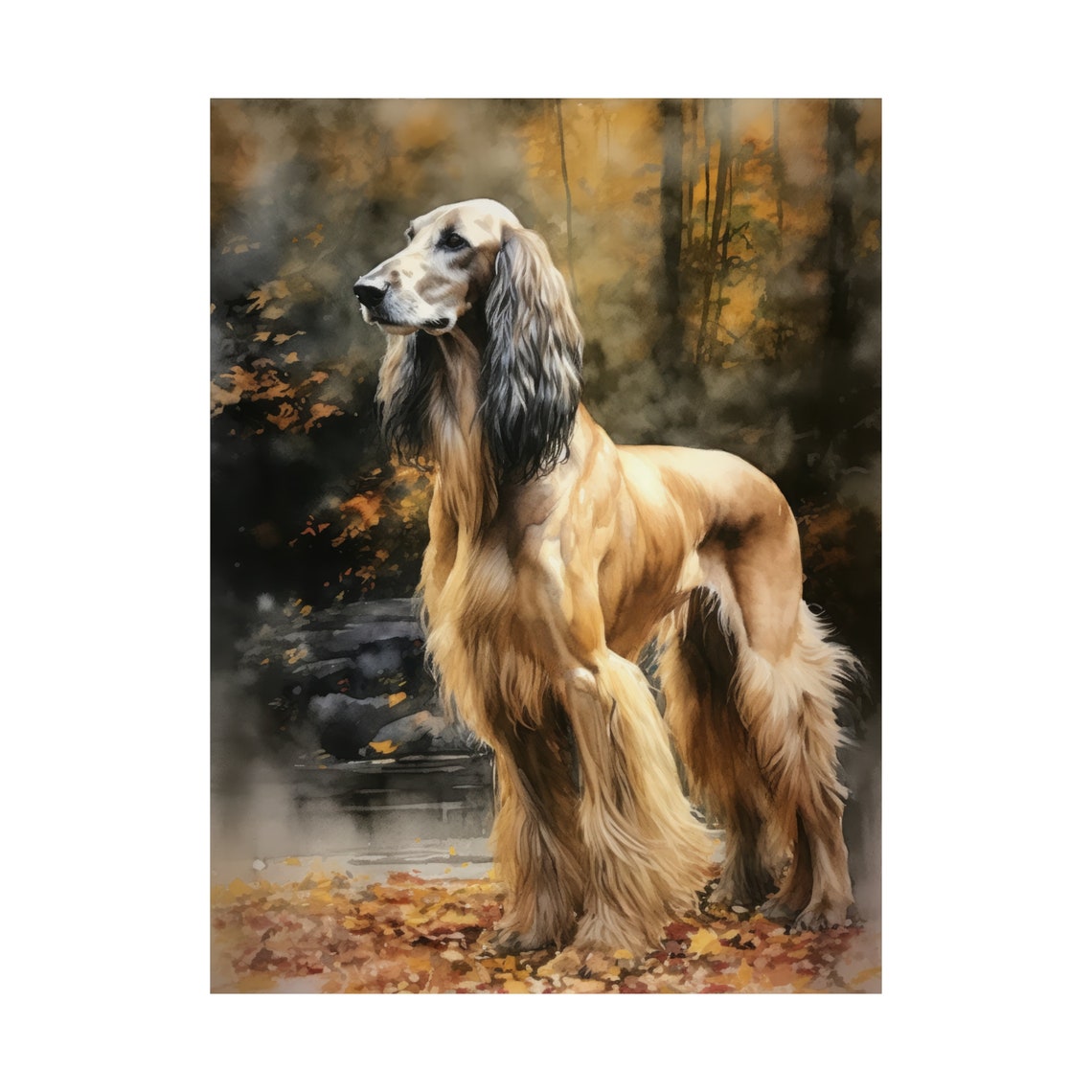 Afghan Hound Dog Art Print Dog Wall Art Animal Art Print Animal Art Poster Dog Lover Gift Colorful Animal Wall Art Cool Dog Art - Image 4