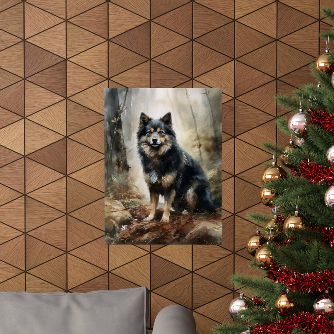 Finnish Lapphund Dog Art Print Dog Wall Art Animal Art Print Animal Art Poster Dog Lover Gift Colorful Animal Wall Art Cool Dog Art - Image 3