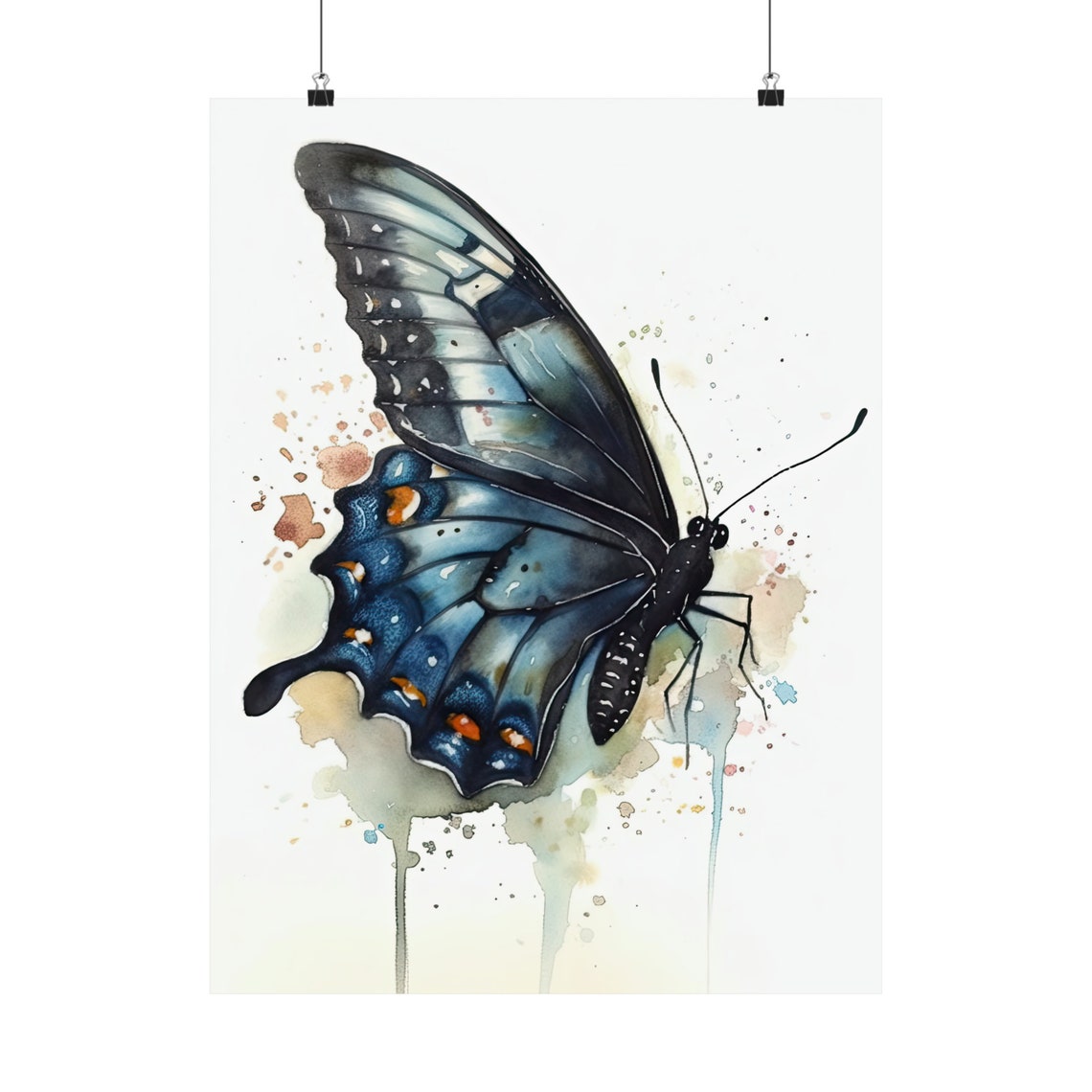 Swallowtail Butterfly Art Print Butterfly Home Dcor Watercolor Butterfly Painting Insect Wall Art Nature Lover Butterflies Artwork - Image 5