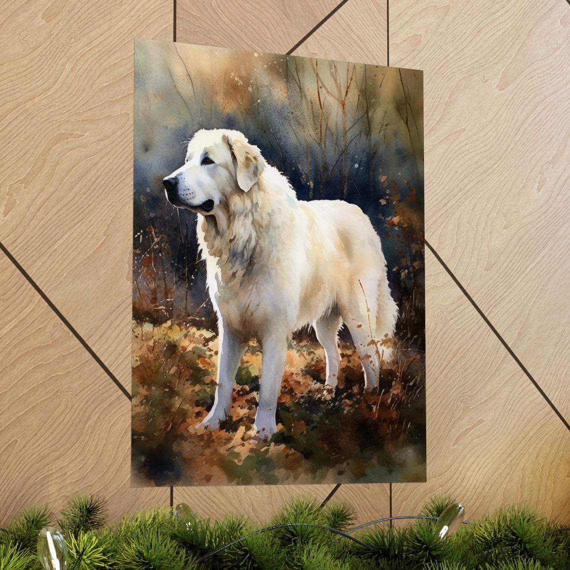 Kuvasz Dog Art Print Dog Wall Art Animal Art Print Animal Art Poster Dog Lover Gift Colorful Animal Wall Art Cool Dog Art - Image 2