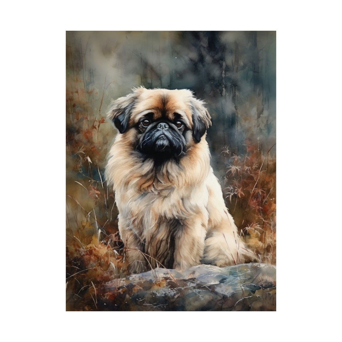 Pekingese Dog Art Print Dog Wall Art Animal Art Print Animal Art Poster Dog Lover Gift Colorful Animal Wall Art Cool Dog Art - Image 4