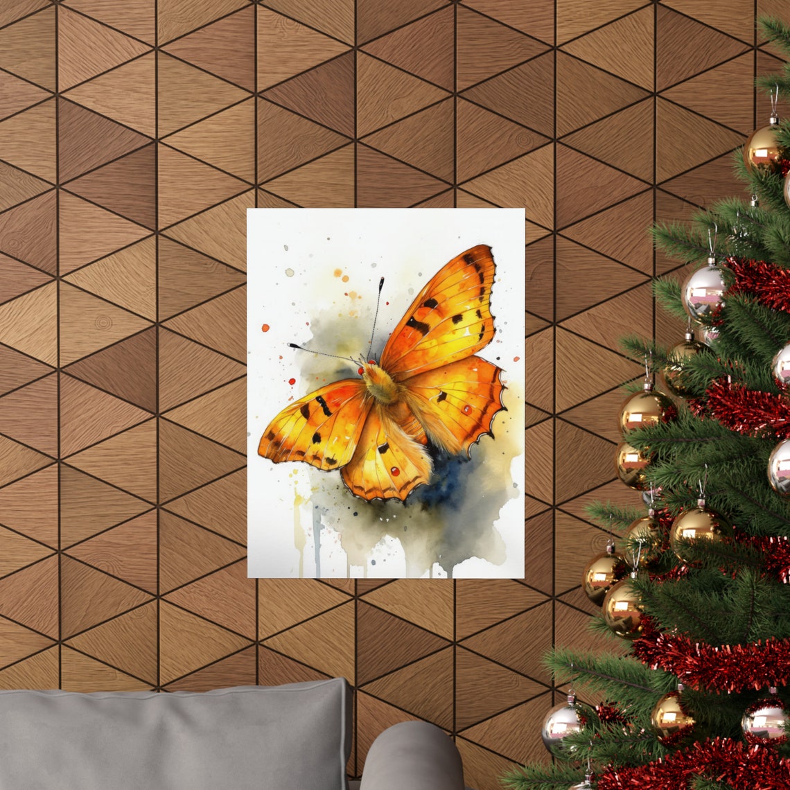Orange Sulphur Butterfly Art Print Butterfly Home Dcor Watercolor Butterfly Painting Insect Wall Art Nature Lover Butterflies Artwork - Image 3