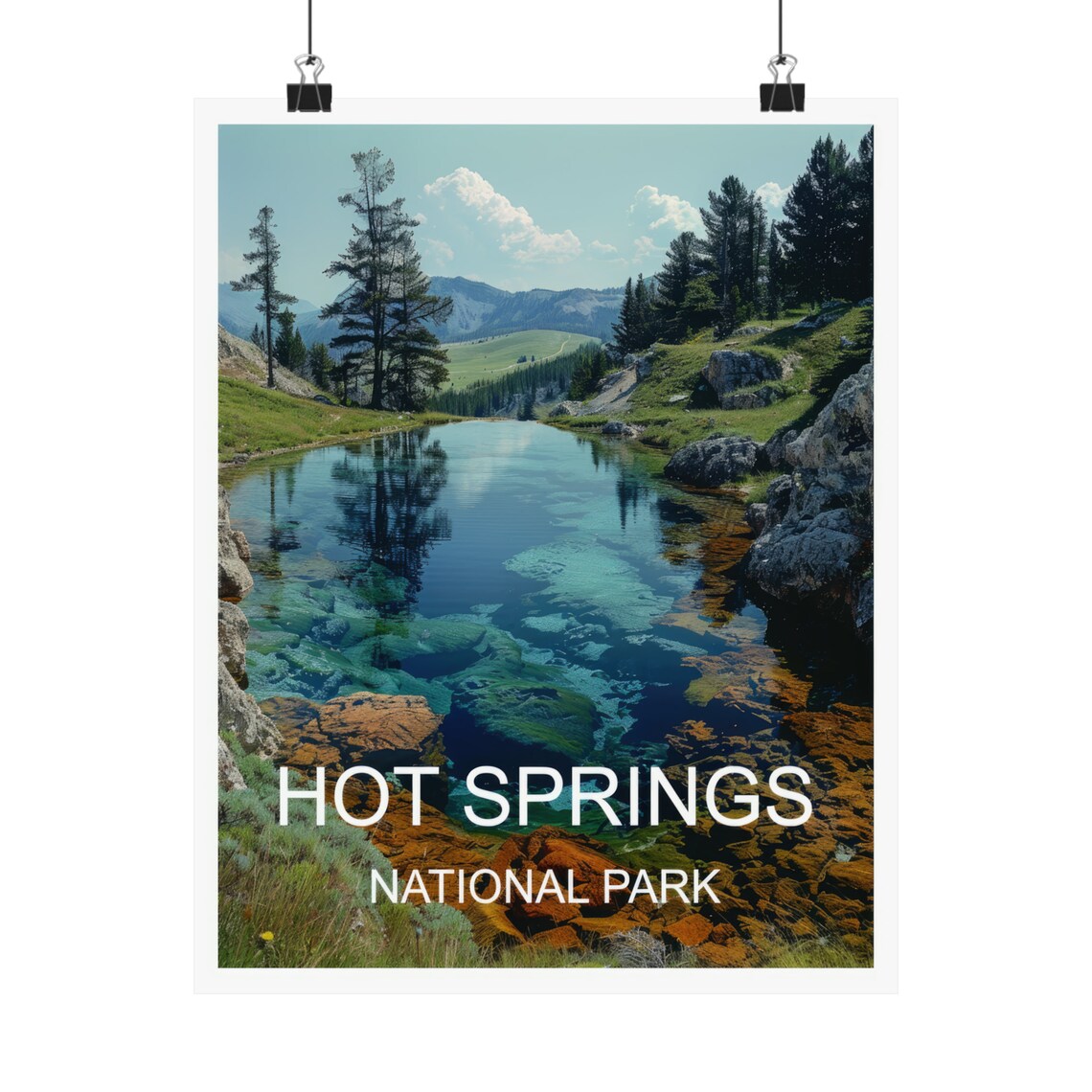 Hot Springs National Park Thermal Spring Travertine Pool Poster - Image 4