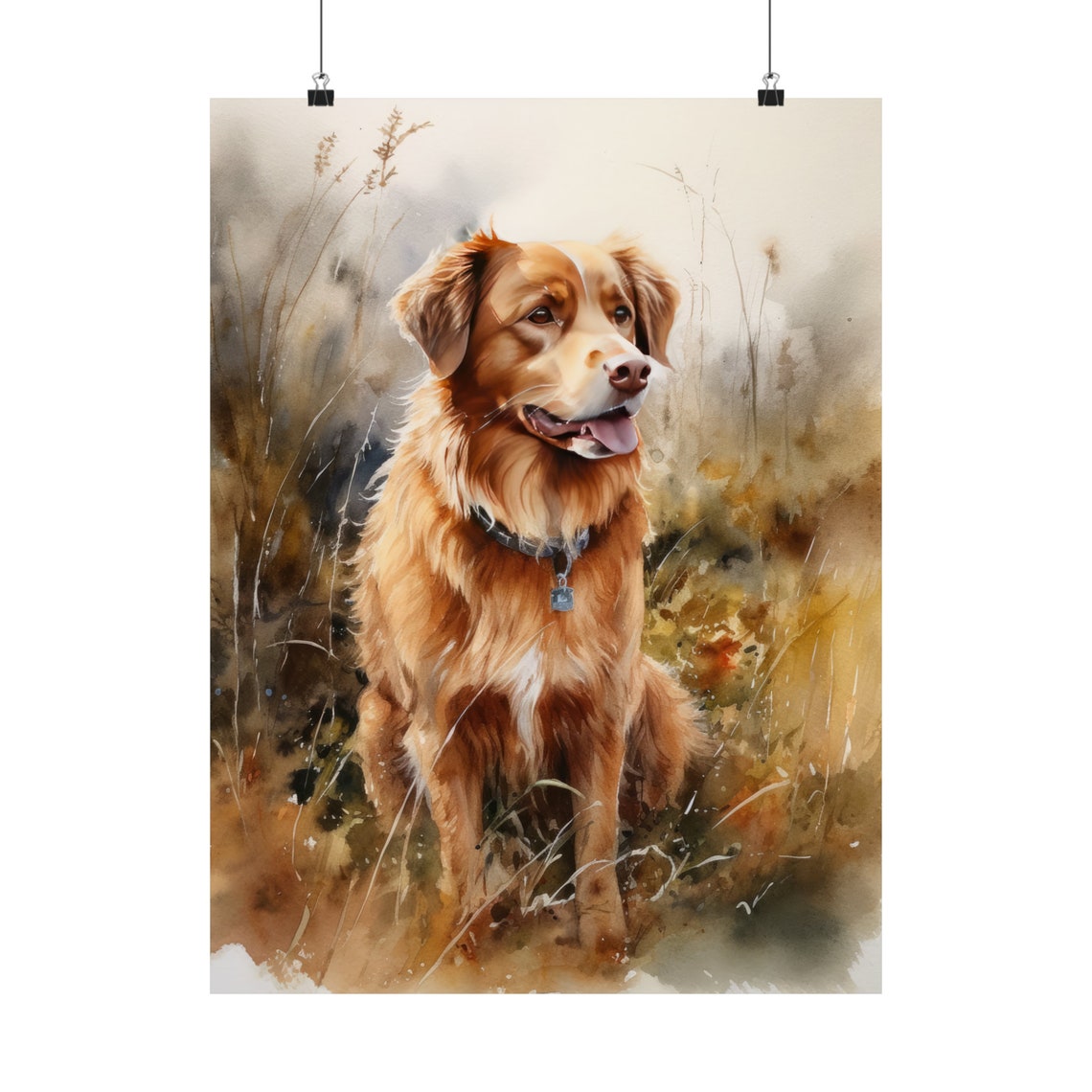 Nova Scotia Duck Tolling Retriever Dog Art Print Dog Wall Art Animal Art Print Animal Art Poster Dog Lover Gift Colorful Animal Art - Image 5