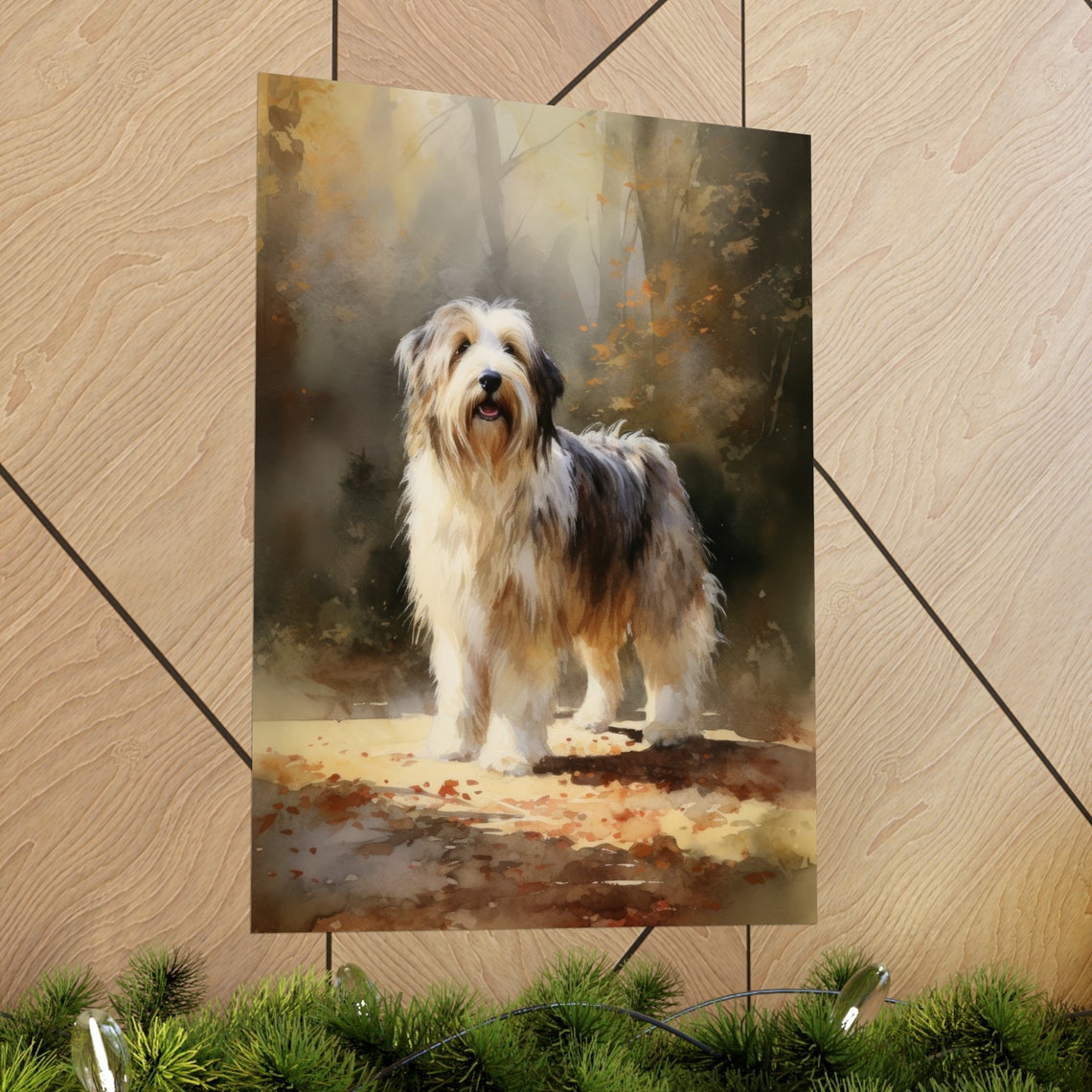Bearded Collie Dog Art Print Dog Wall Art Animal Art Print Animal Art Poster Dog Lover Gift Colorful Animal Wall Art Cool Dog Art - Image 2