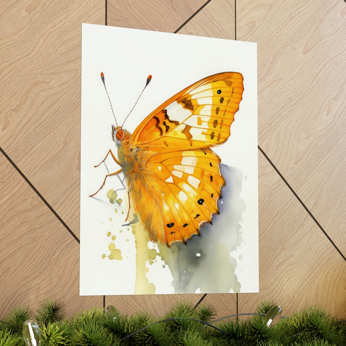 Orange Sulphur Butterfly Art Print Butterfly Home Dcor Watercolor Butterfly Painting Insect Wall Art Nature Lover Butterflies Artwork - Image 2