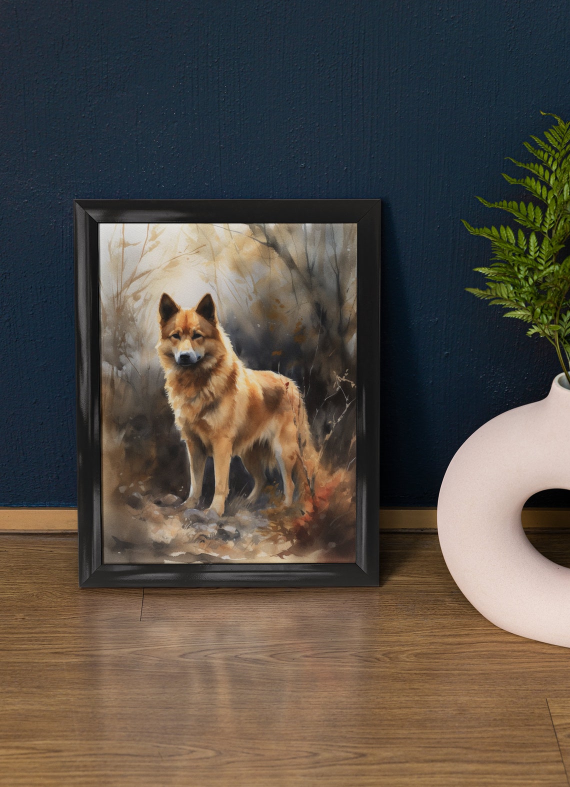 Finnish Spitz Dog Art Print Dog Wall Art Animal Art Print Animal Art Poster Dog Lover Gift Colorful Animal Wall Art Cool Dog Art