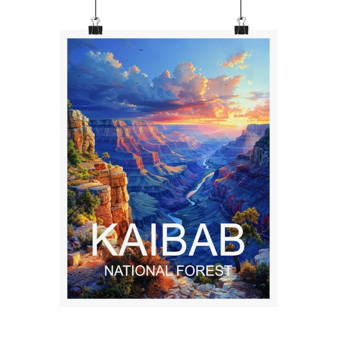 Kaibab National Forest Grand Canyon Sunset Over Colorado River Poster - Image 4