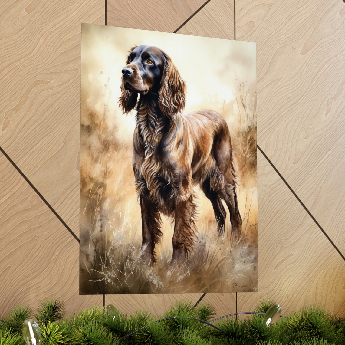 Field Spaniel Dog Art Print Dog Wall Art Animal Art Print Animal Art Poster Dog Lover Gift Colorful Animal Wall Art Cool Dog Art - Image 2