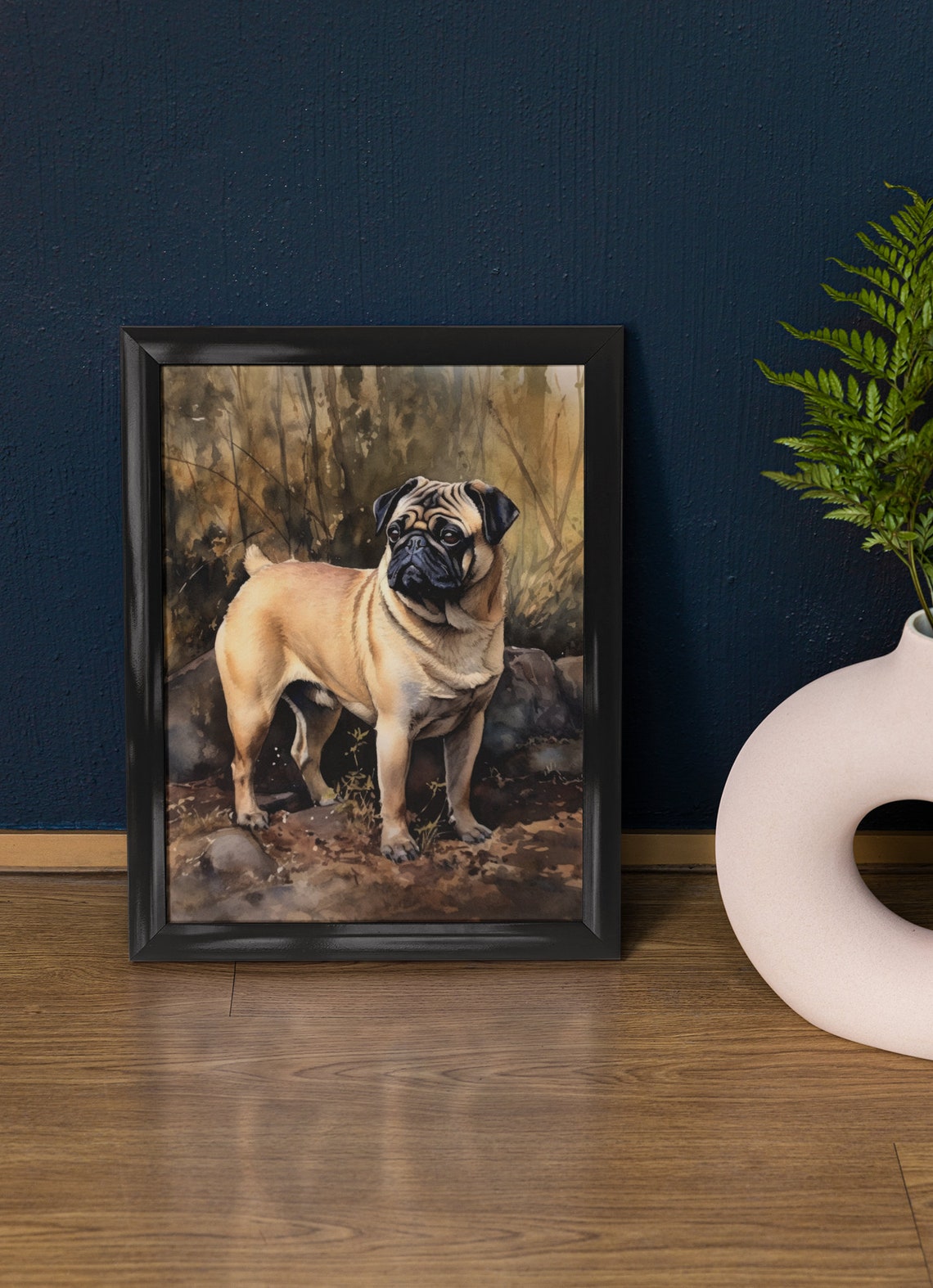 Pug Dog Art Print Dog Wall Art Animal Art Print Animal Art Poster Dog Lover Gift Colorful Animal Wall Art Cool Dog Art