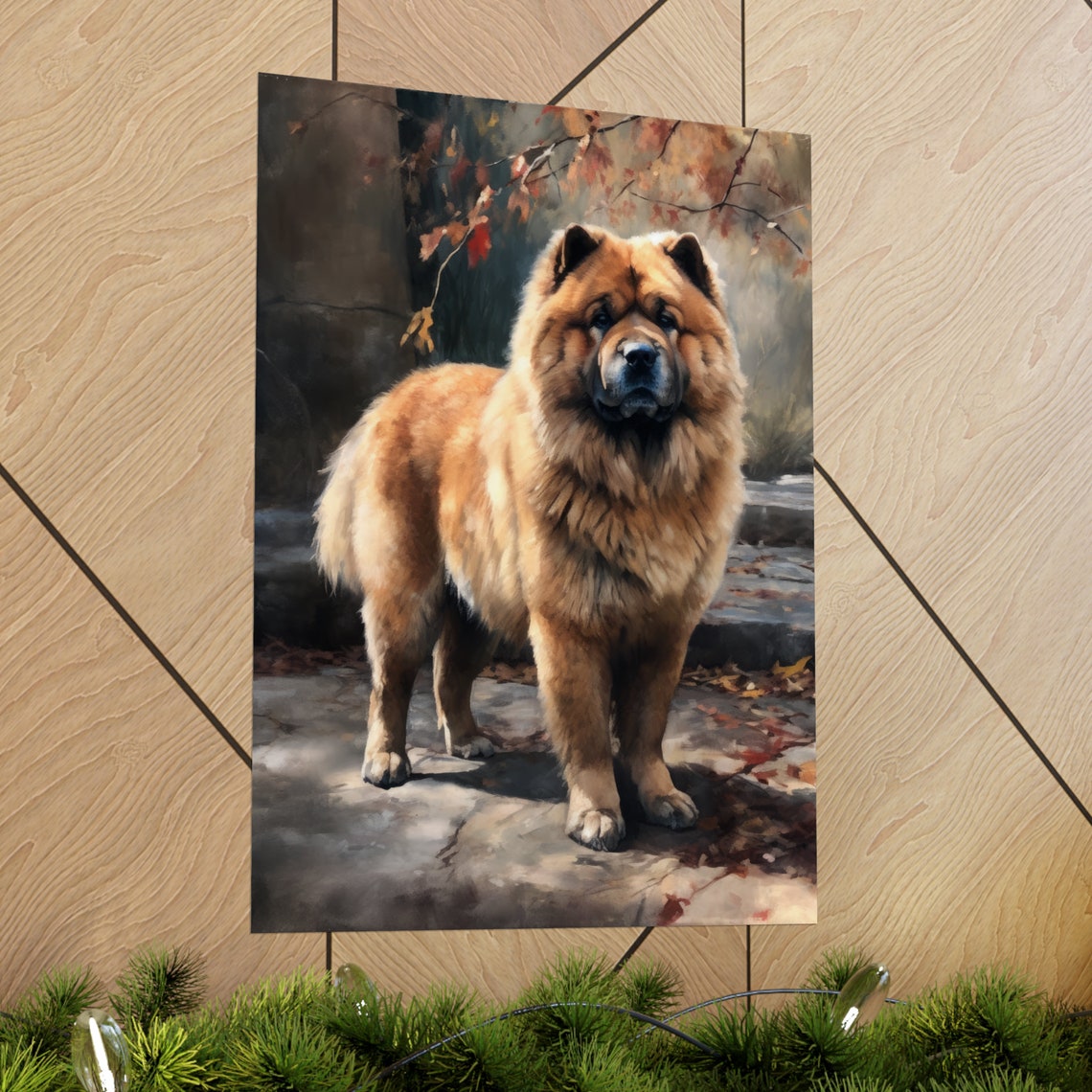 Chow Chow Dog Art Print Dog Wall Art Animal Art Print Animal Art Poster Dog Lover Gift Colorful Animal Wall Art Cool Dog Art - Image 2