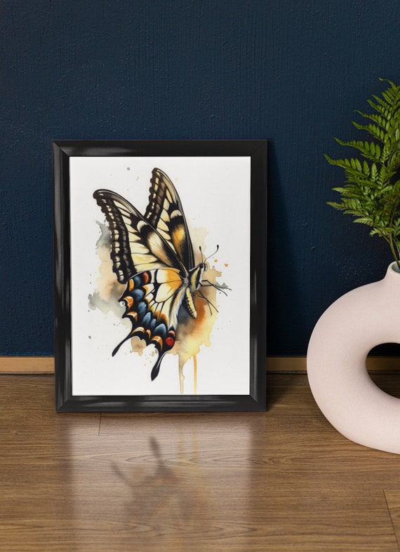 Swallowtail Butterfly Art Print Butterfly Home Dcor Watercolor Butterfly Painting Insect Wall Art Nature Lover Butterflies Artwork